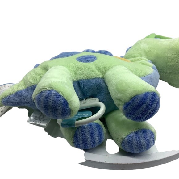 Carters Just One Year Musical Pull Crib Toy Dinosaur Plush Baby Soother NEW NWT - Picture 6 of 7
